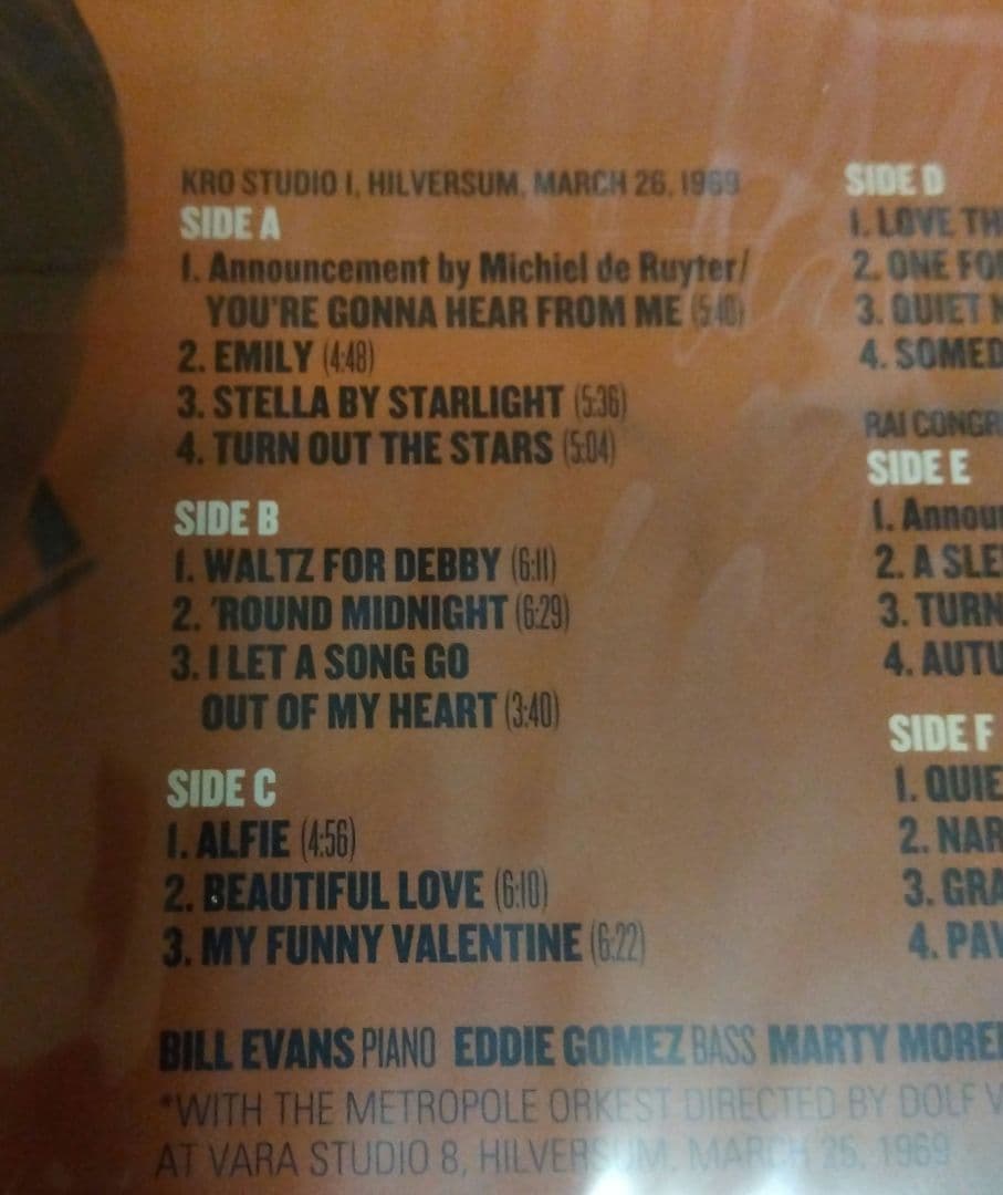 ビル・エヴァンス：ビハインド・ザ・ダイクス 3LP 未使用