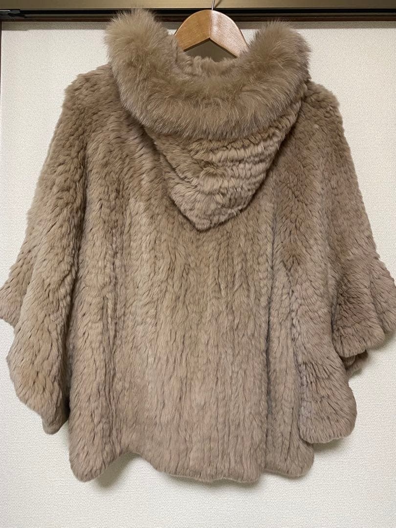 グレースコンチネンタル　ファー　フード　毛皮　コート　フリル袖　ベージュ