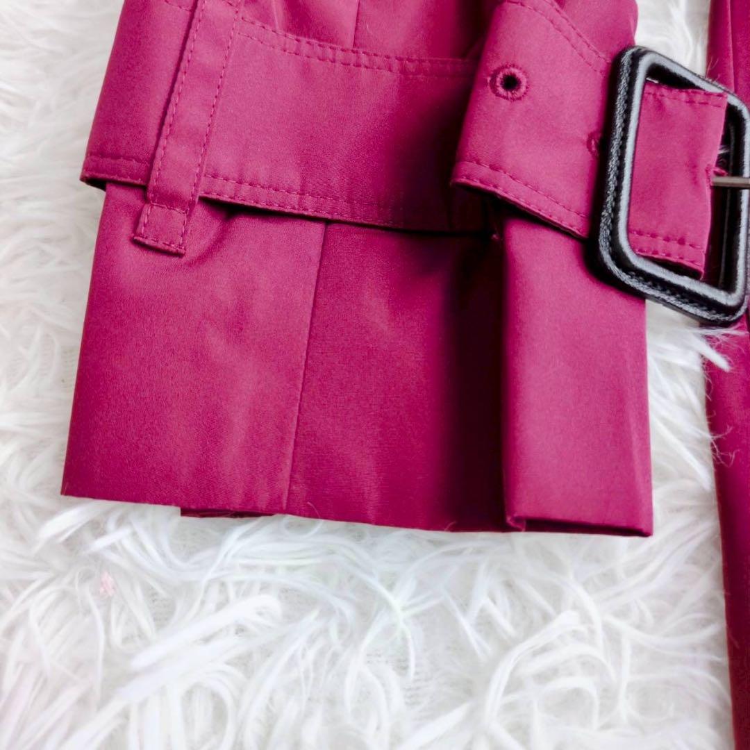 ◾︎希少◾︎ バーバリーロンドン トレンチコート ボルドー ノバチェック 2XL