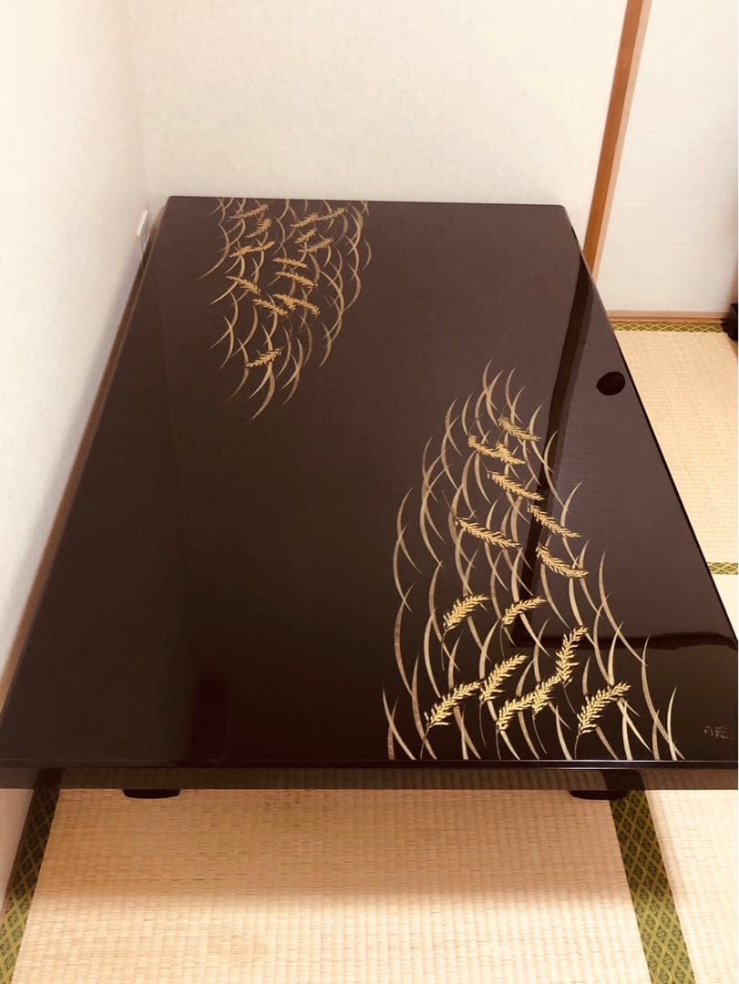 【説明文必須】輪島塗で中々出会えないの茶棚と座卓　対のセットです