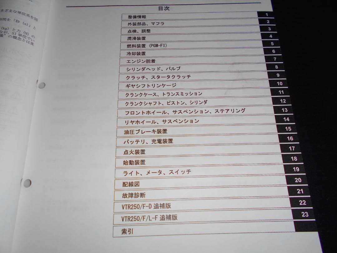ホンダ　VTR / VTR LD / VTR-F 〔MC33〕サービスマニュアル