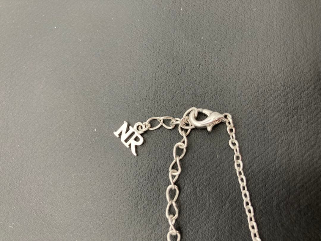 HERMES エルメス Hキューブ ネックレス オレンジ　シルバーカラー