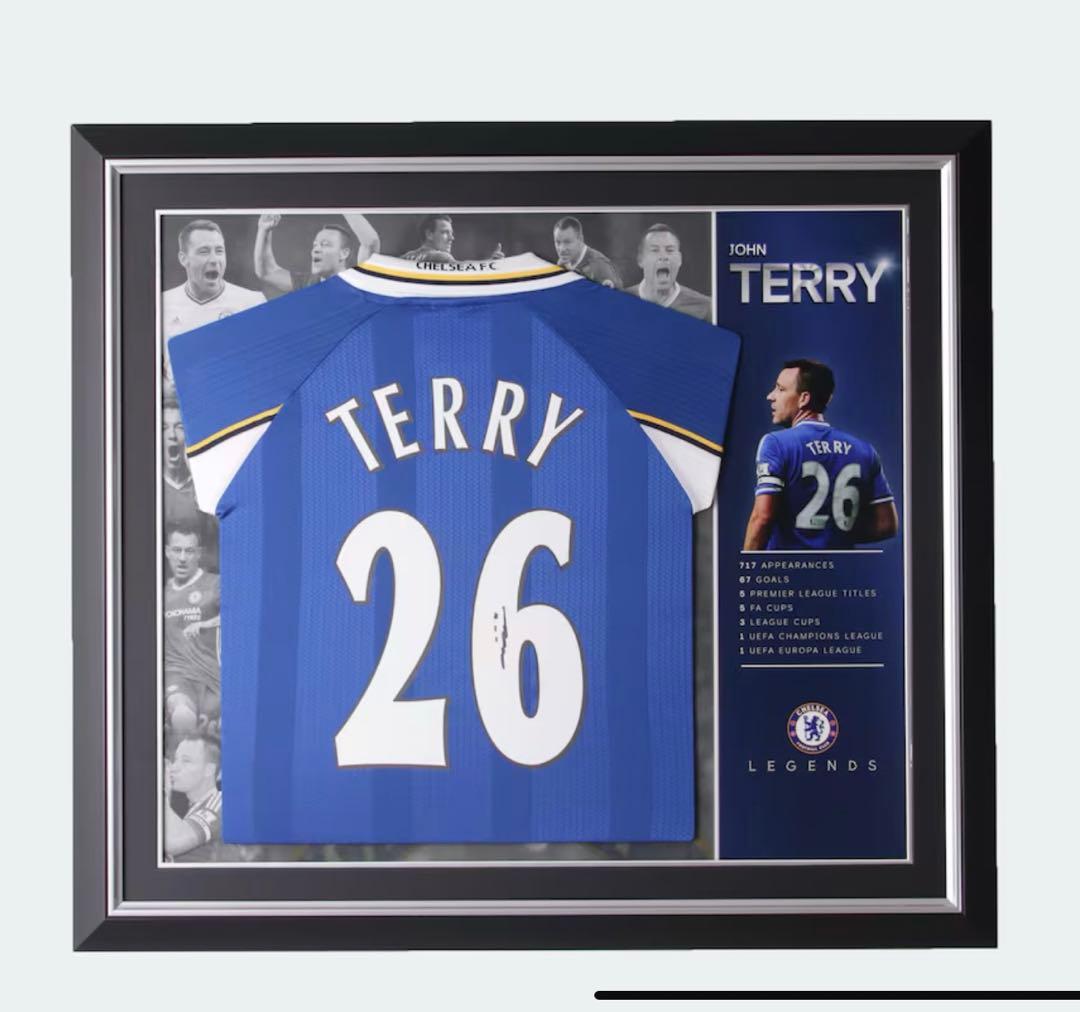 チェルシー ジョン テリー – 1998 サイン入りフレームシャツ