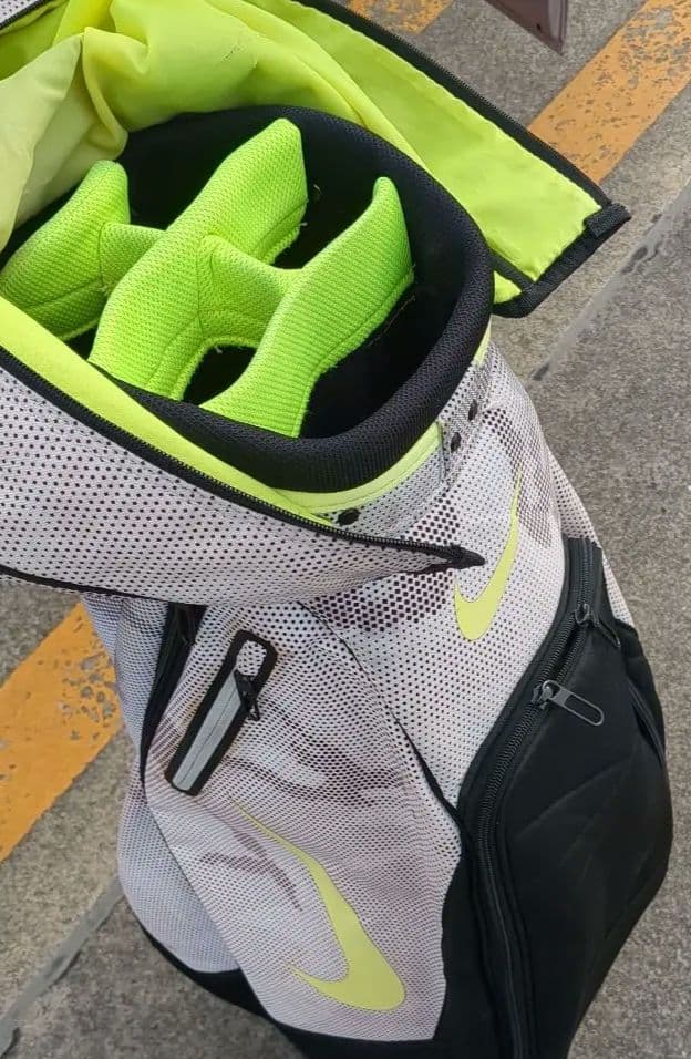 良品軽量Nike ゴルフバッグ ホワイト/ブラック/イエロー