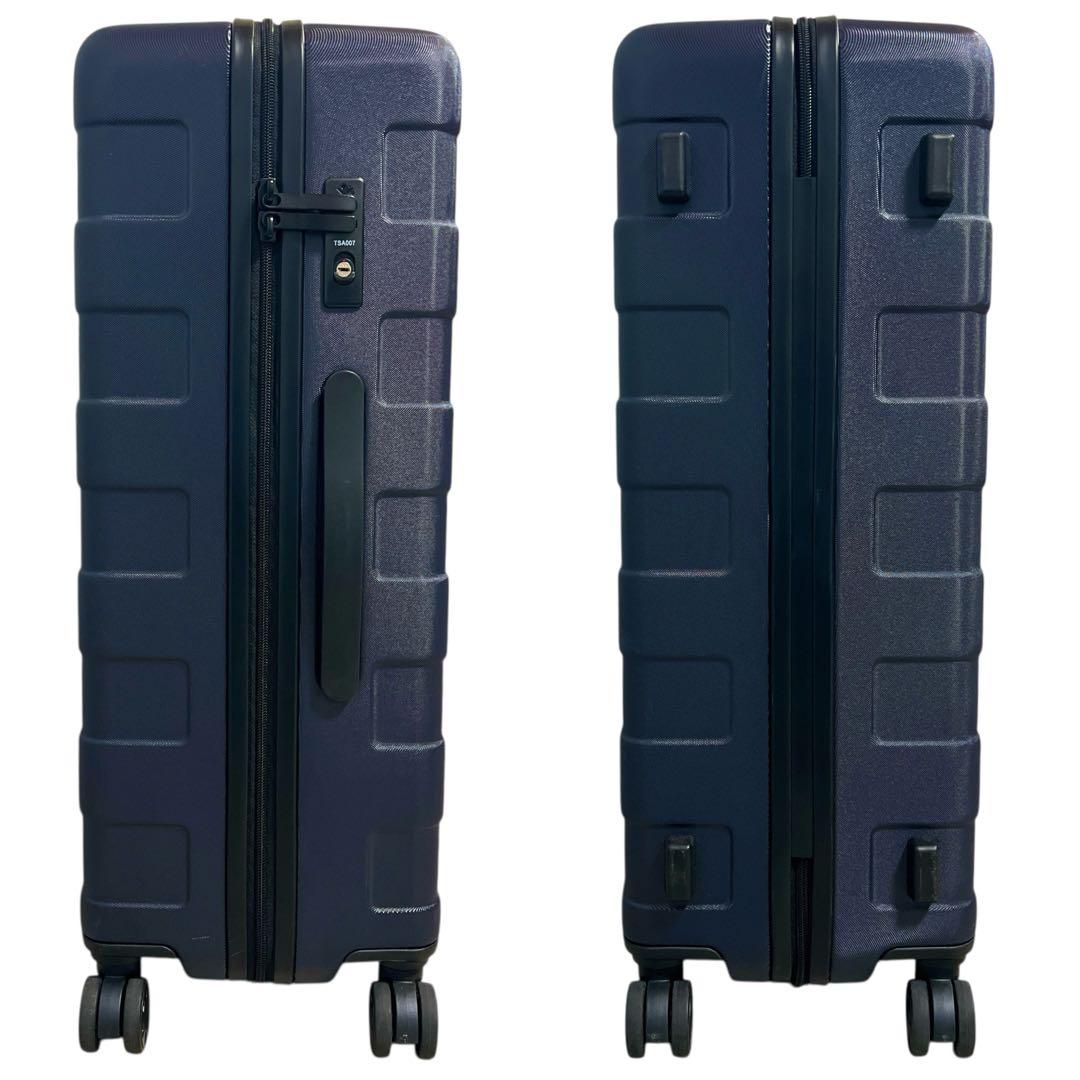 極美品 無印良品 MUJI バーを自由に調節できるハードキャリーケース 63L