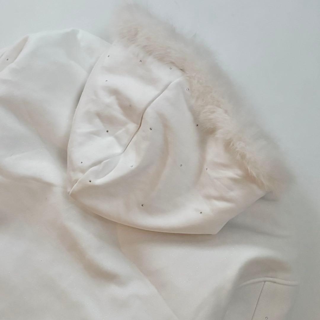 ジャケット・アウター andwang kirakira 2way fur zip up (white)