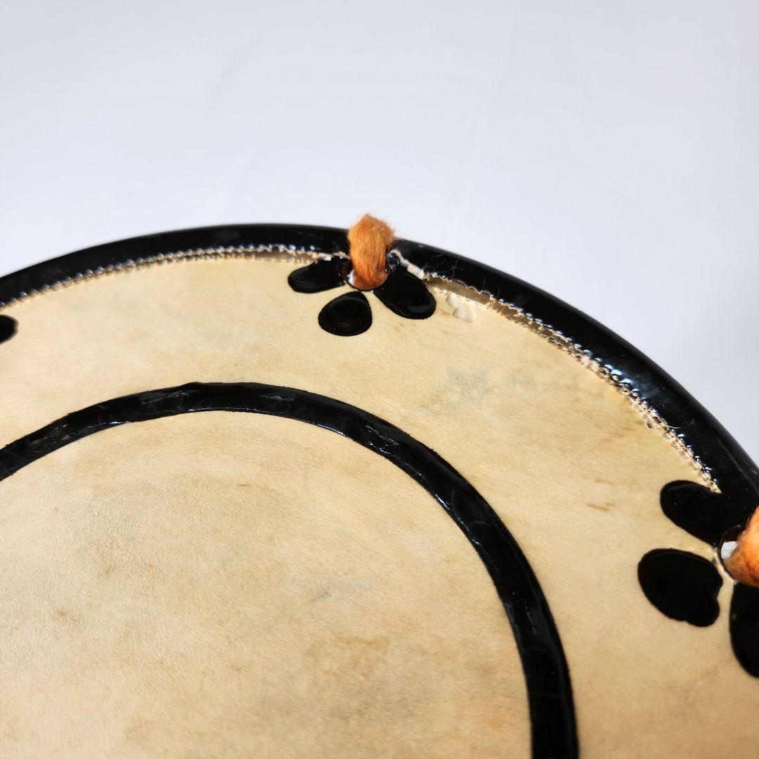 和楽器 小鼓 蒔絵 調緒付き 能 狂言 舞台 木箱付 演奏用