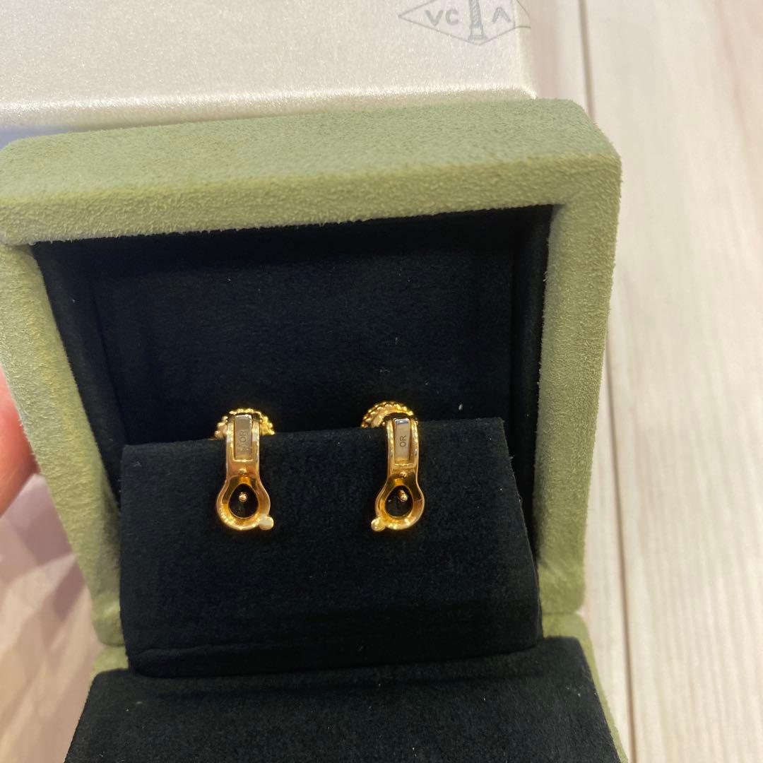 【yan】オニキス　ヴィンテージ　ピアス　ヴァンクリーフアンドアーペル