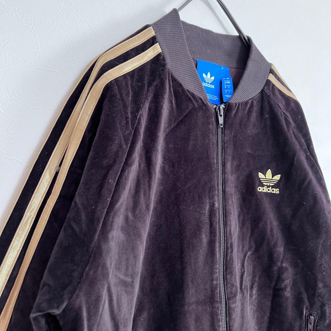 極美品 adidas ユナイテッドアローズ ベロア トラックジャケット 短丈 S