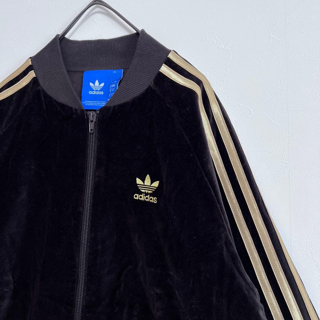 極美品 adidas ユナイテッドアローズ ベロア トラックジャケット 短丈 S