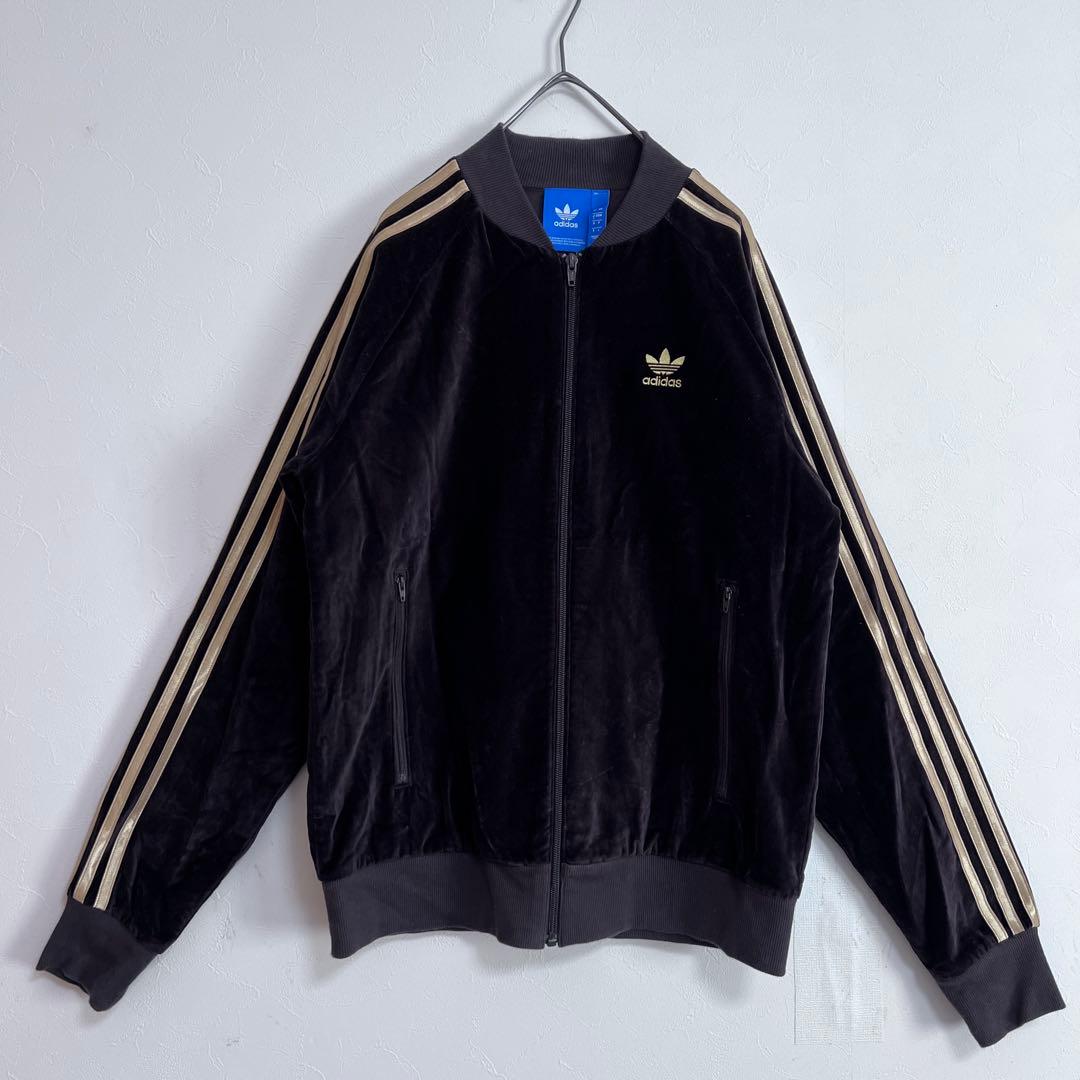 極美品 adidas ユナイテッドアローズ ベロア トラックジャケット 短丈 S
