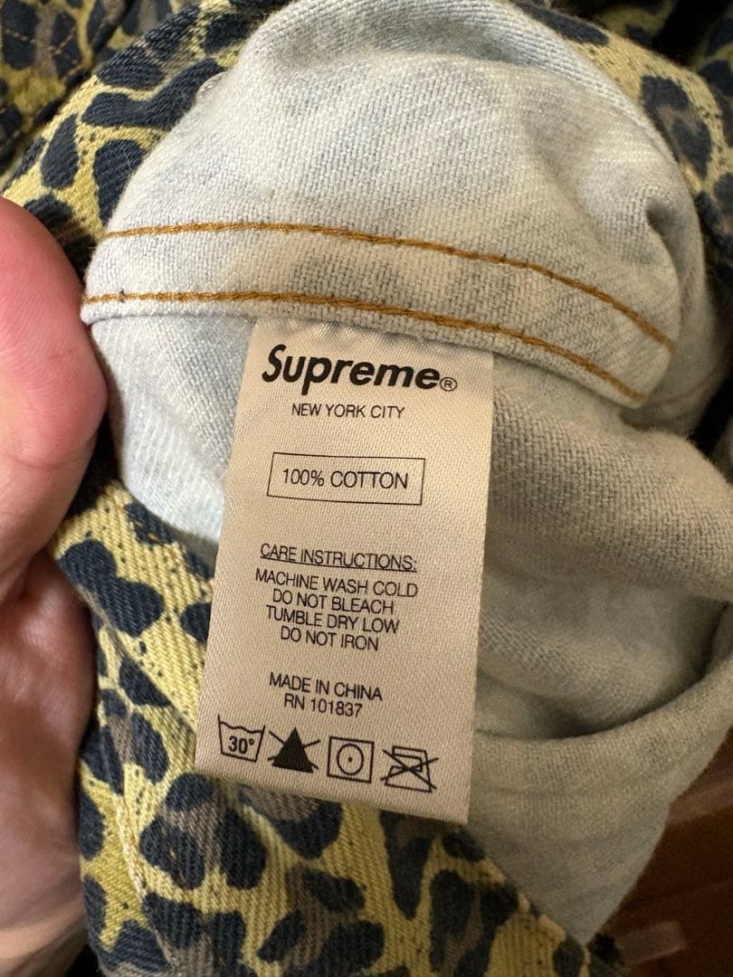 ジャケット・アウター Supreme Leopard Denim Trucker Jacket