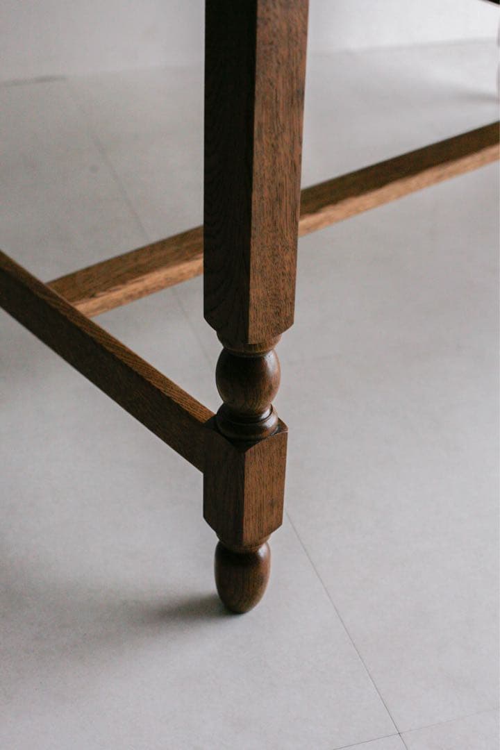 片袖机　アンティーク　デスク　テーブル　無垢材　タモ材　白木　古家具　古道具