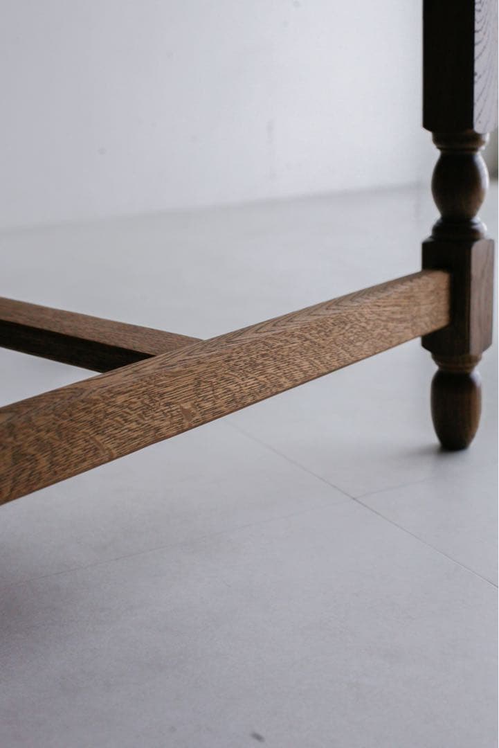 片袖机　アンティーク　デスク　テーブル　無垢材　タモ材　白木　古家具　古道具