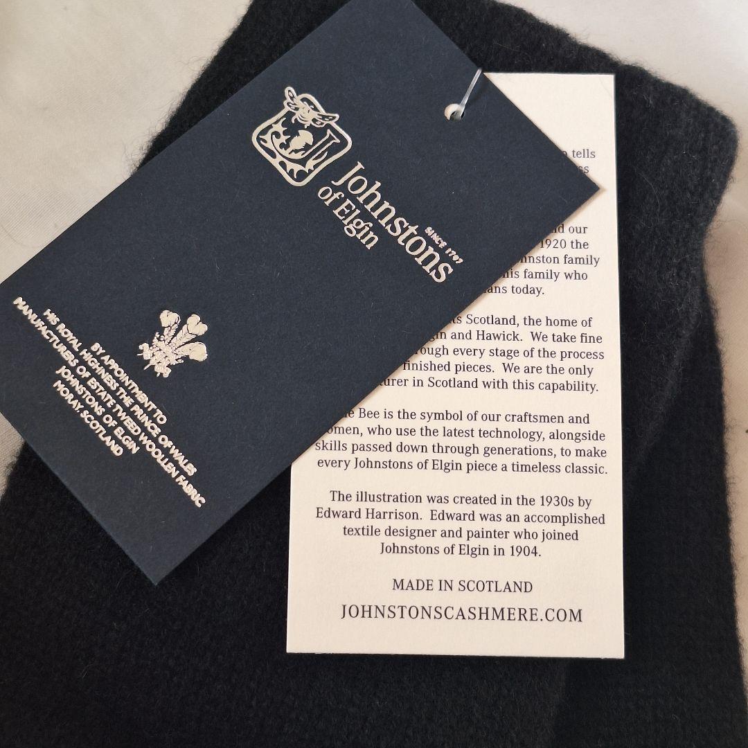 【新品未使用】Johnstons of Elgin カシミヤ・リストウォーマー