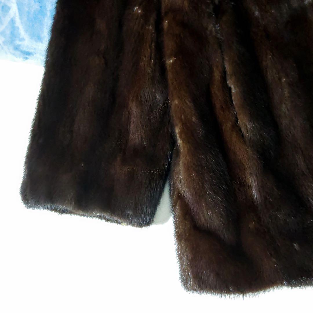 サガミンク　ファーコート　SAGA MINK 　ブラウン　リアルファー