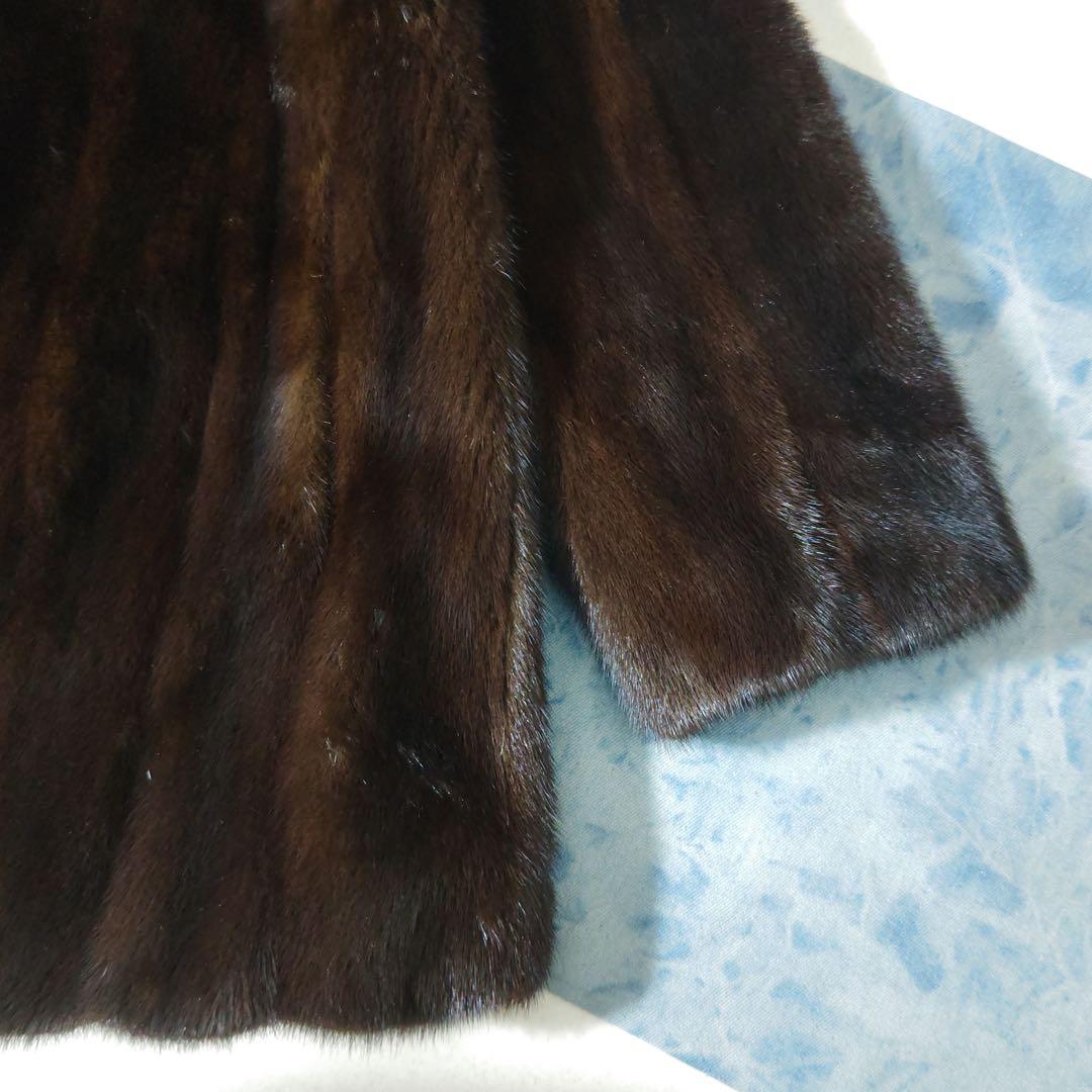 サガミンク　ファーコート　SAGA MINK 　ブラウン　リアルファー