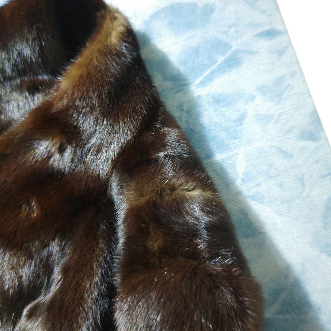 サガミンク　ファーコート　SAGA MINK 　ブラウン　リアルファー