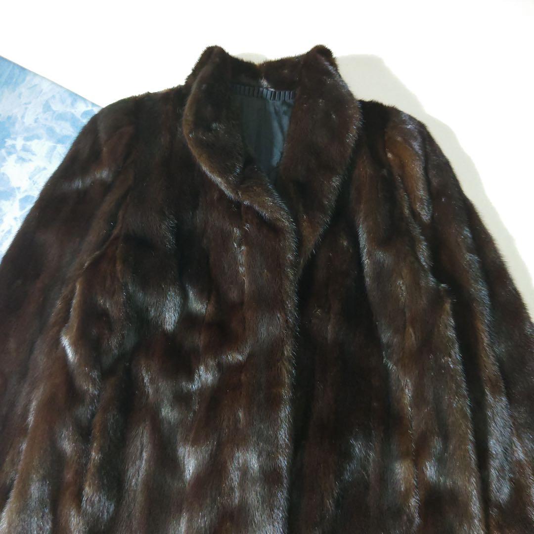 サガミンク　ファーコート　SAGA MINK 　ブラウン　リアルファー
