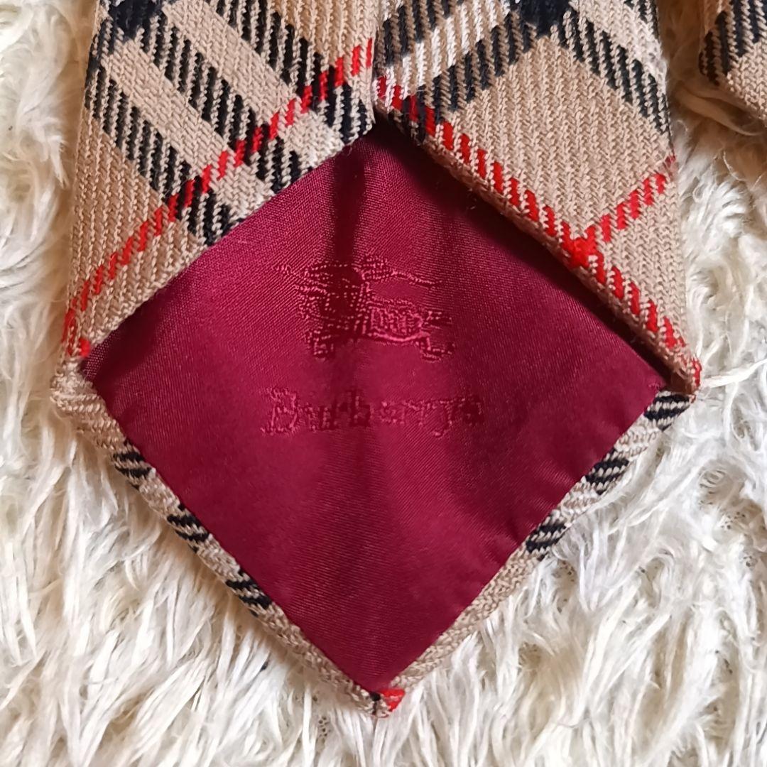 90s Burberry's チェック柄ウールネクタイ ノバチェック