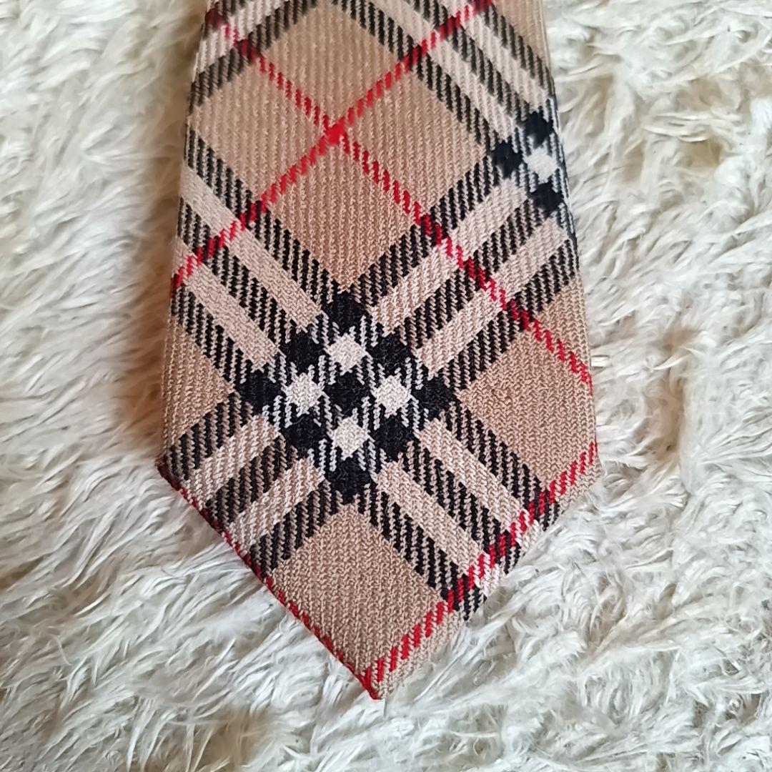90s Burberry's チェック柄ウールネクタイ ノバチェック