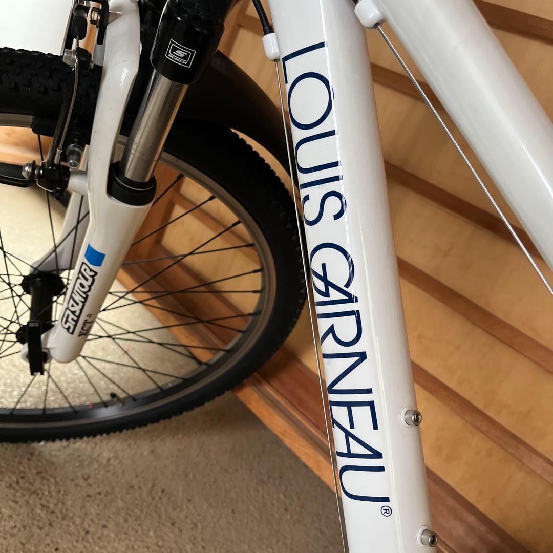 直接引取価格　LOUIS GARNEAU 子供用自転車 ホワイト 前カゴ付き