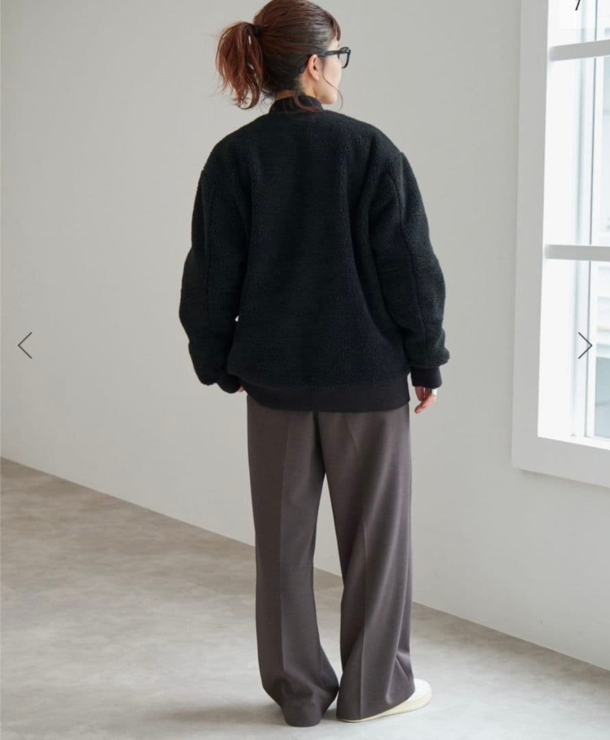 新品☆ Spick & Span スピックアンドスパン ボアスタジャン ブラック