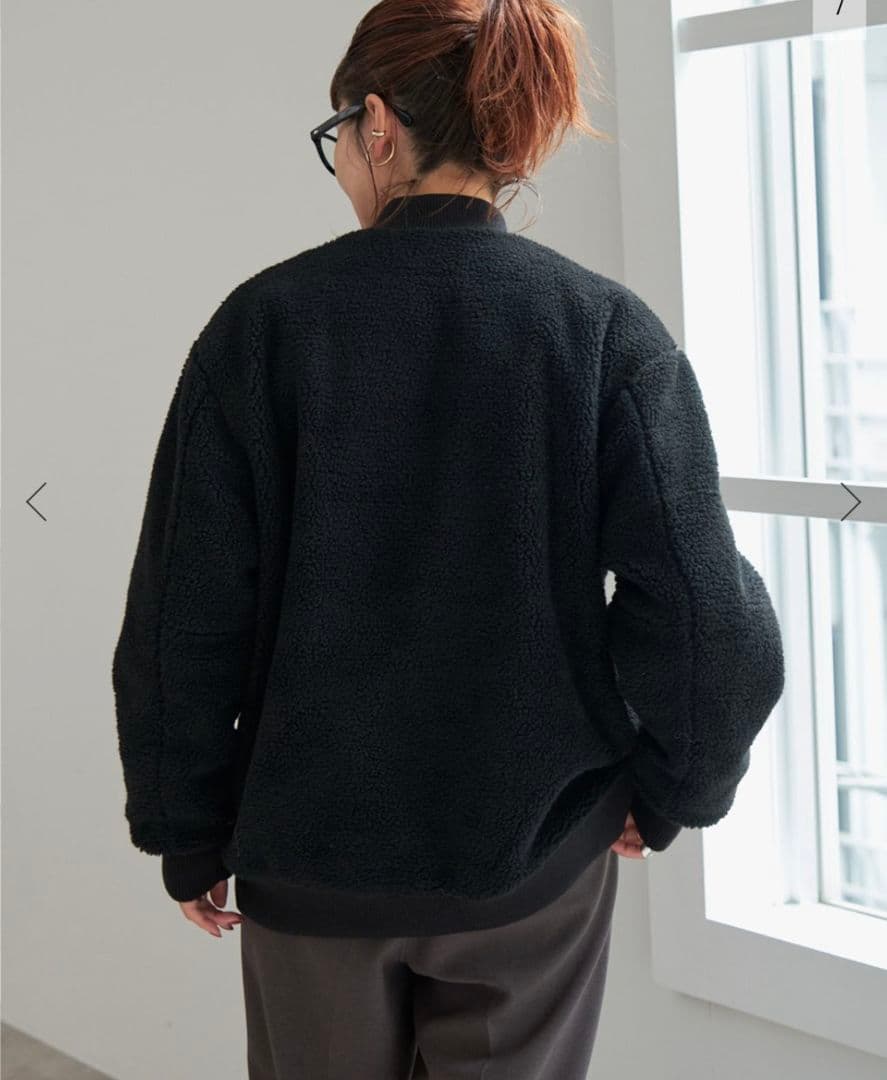 新品☆ Spick & Span スピックアンドスパン ボアスタジャン ブラック