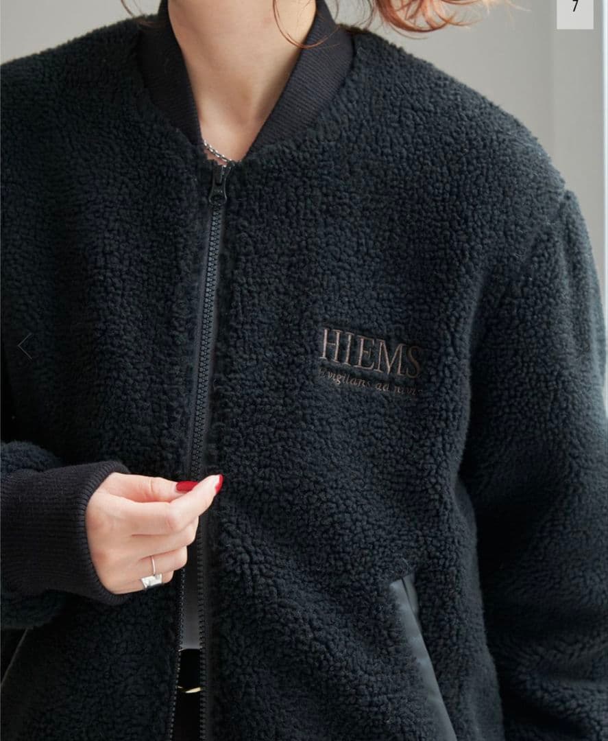 新品☆ Spick & Span スピックアンドスパン ボアスタジャン ブラック