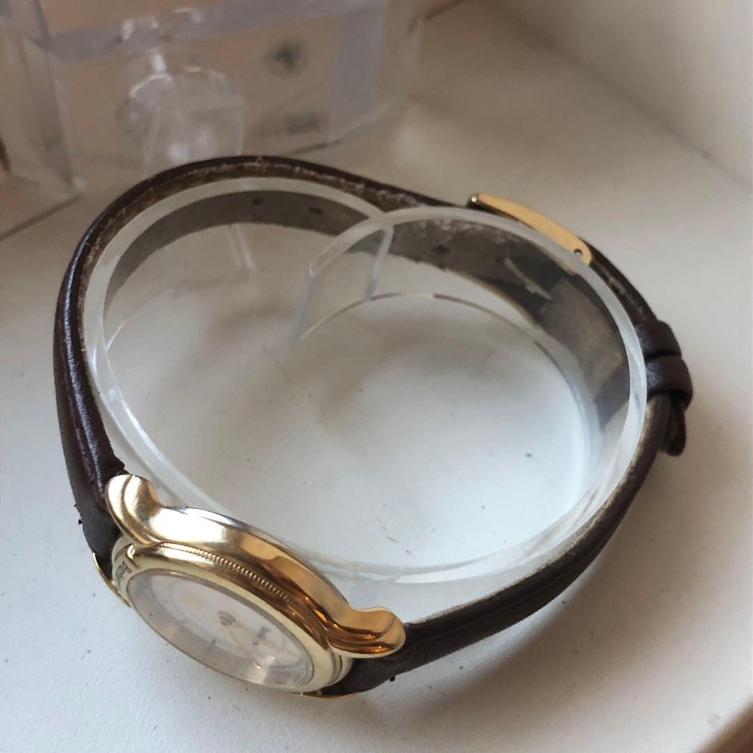 Burberry ホース　電池新品　アナログ時計 ブラウンレザー