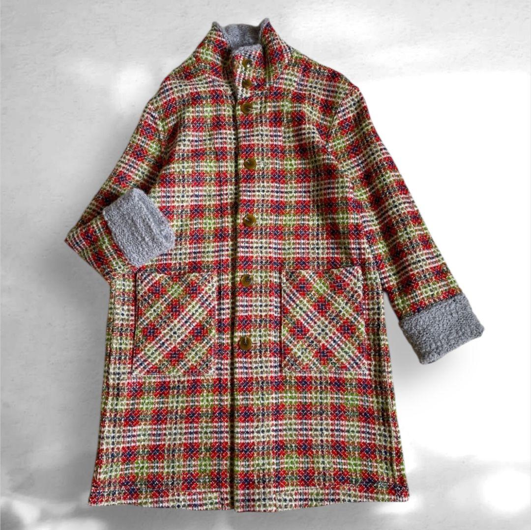 M.＆KYOKO リバーシブル コート ニット ゆったりめサイズ1 美品 高級