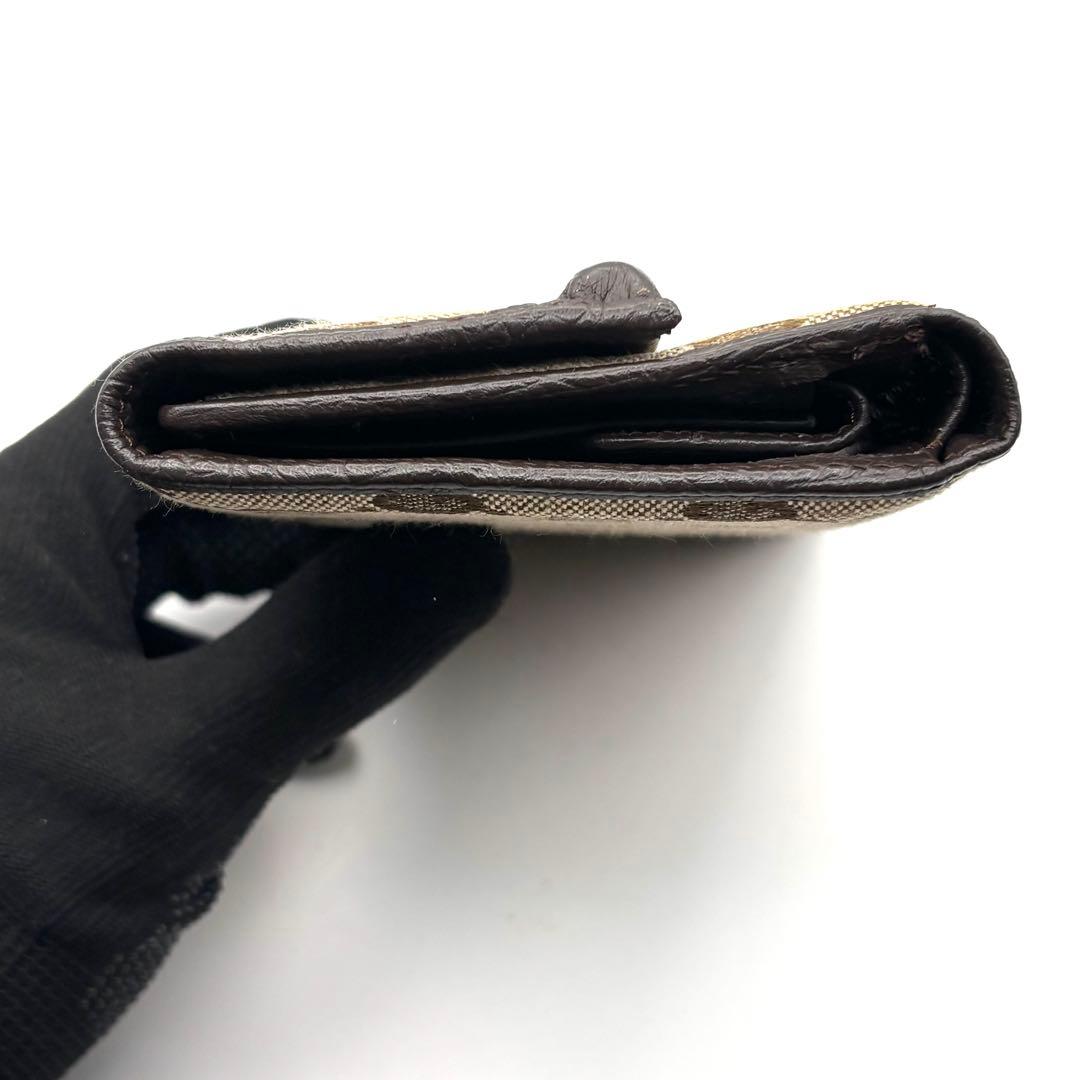 グッチ 3つ折り財布 バンブー GGキャンバス 長財布 レザー 箱