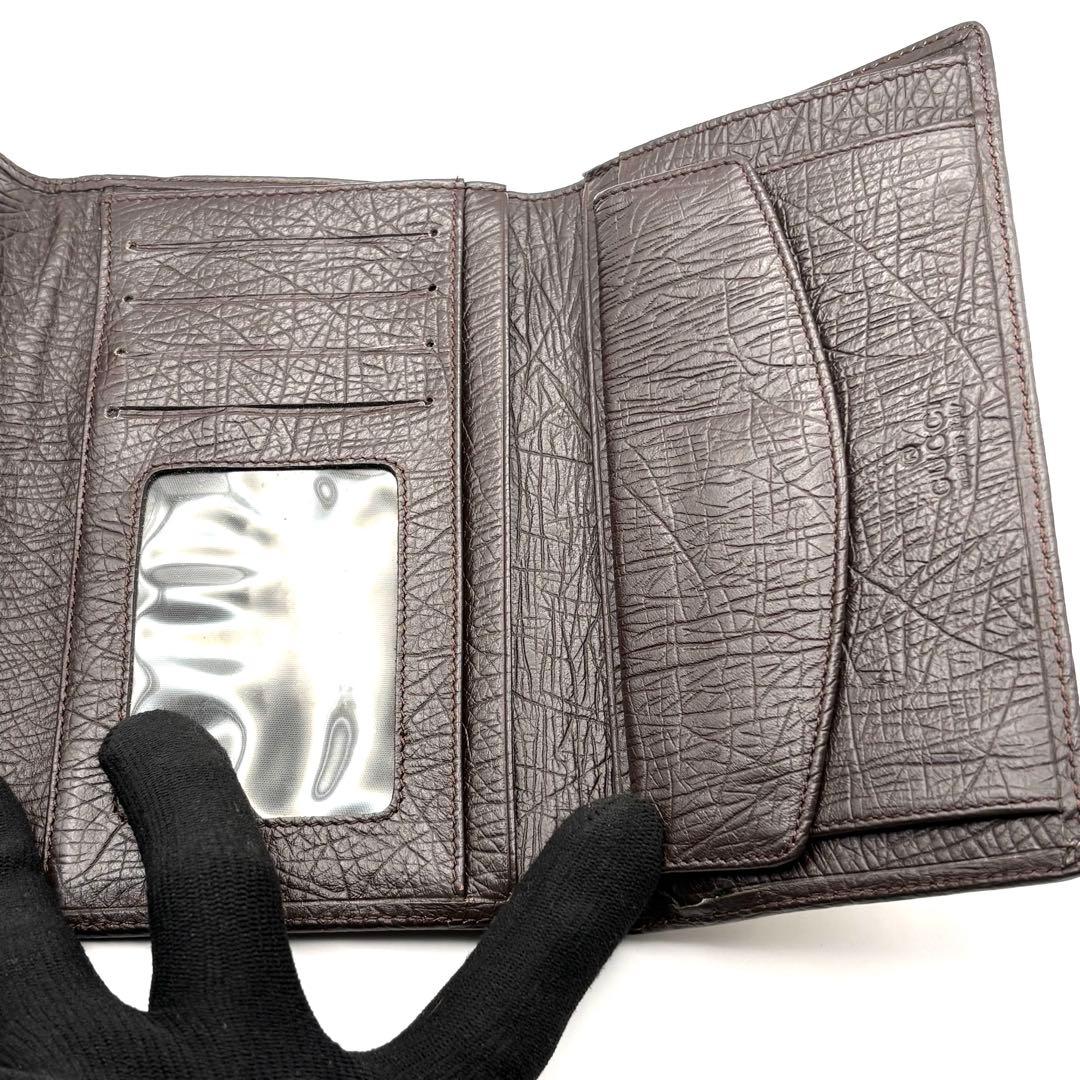 グッチ 3つ折り財布 バンブー GGキャンバス 長財布 レザー 箱