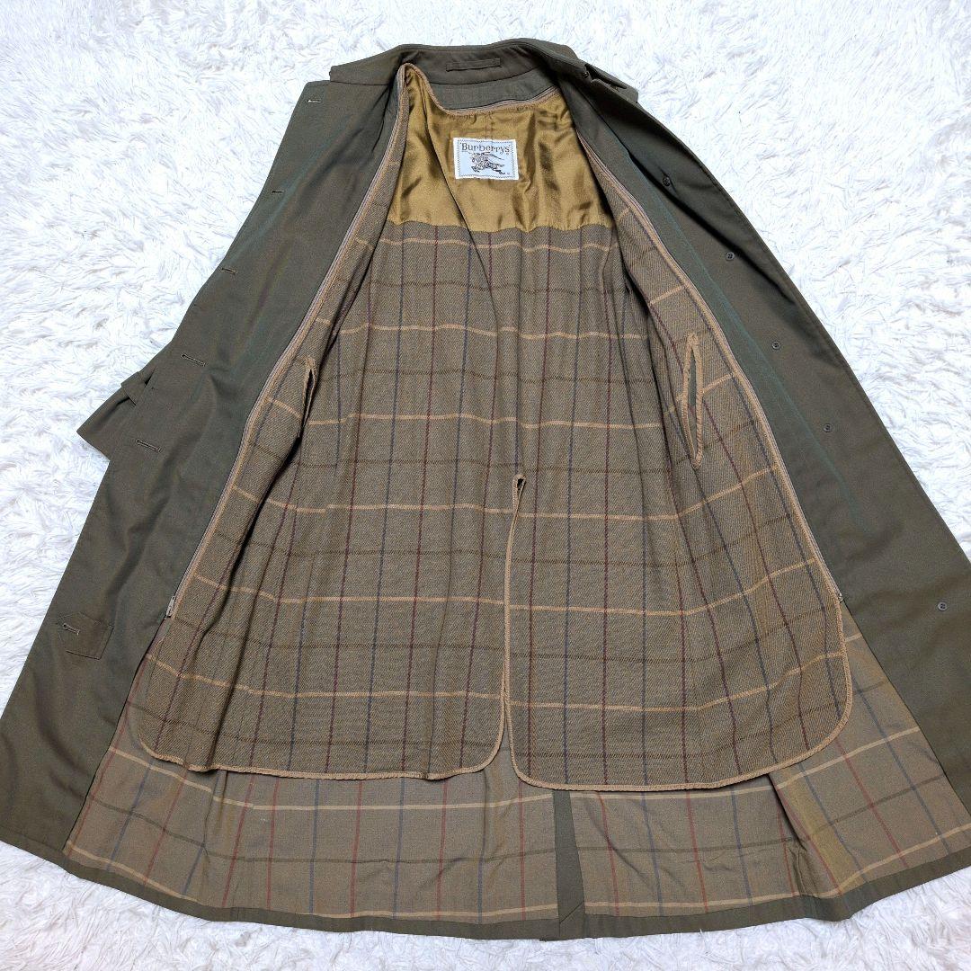 【美品】バーバリー☆玉蟲色　ライナー　ベルト　シングル　トレンチコート