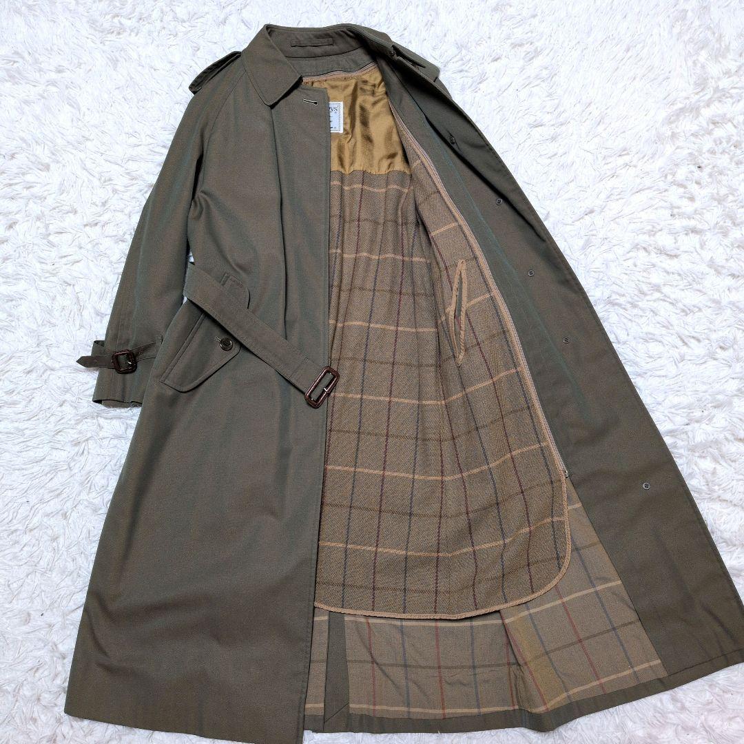 【美品】バーバリー☆玉蟲色　ライナー　ベルト　シングル　トレンチコート