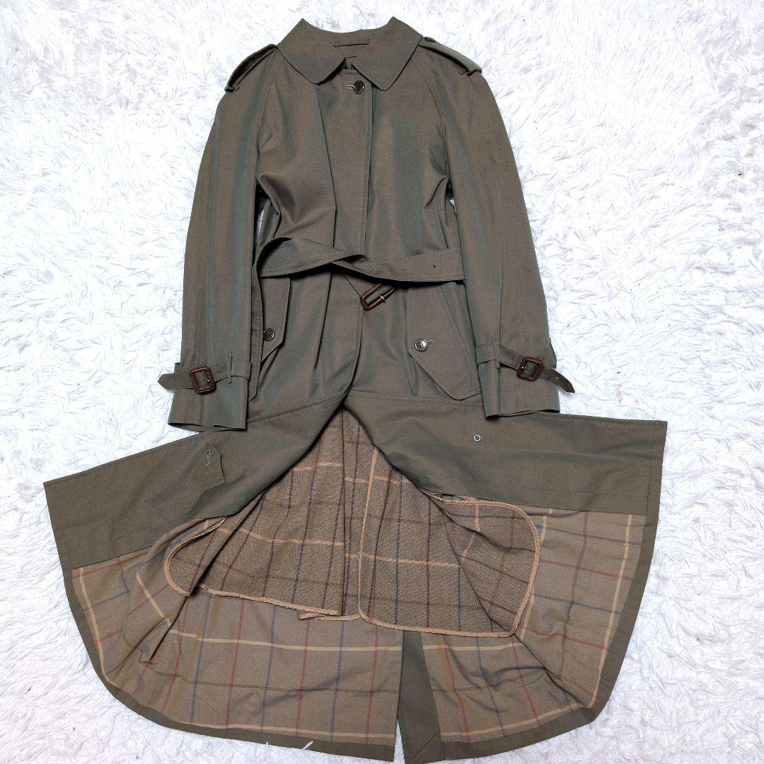【美品】バーバリー☆玉蟲色　ライナー　ベルト　シングル　トレンチコート