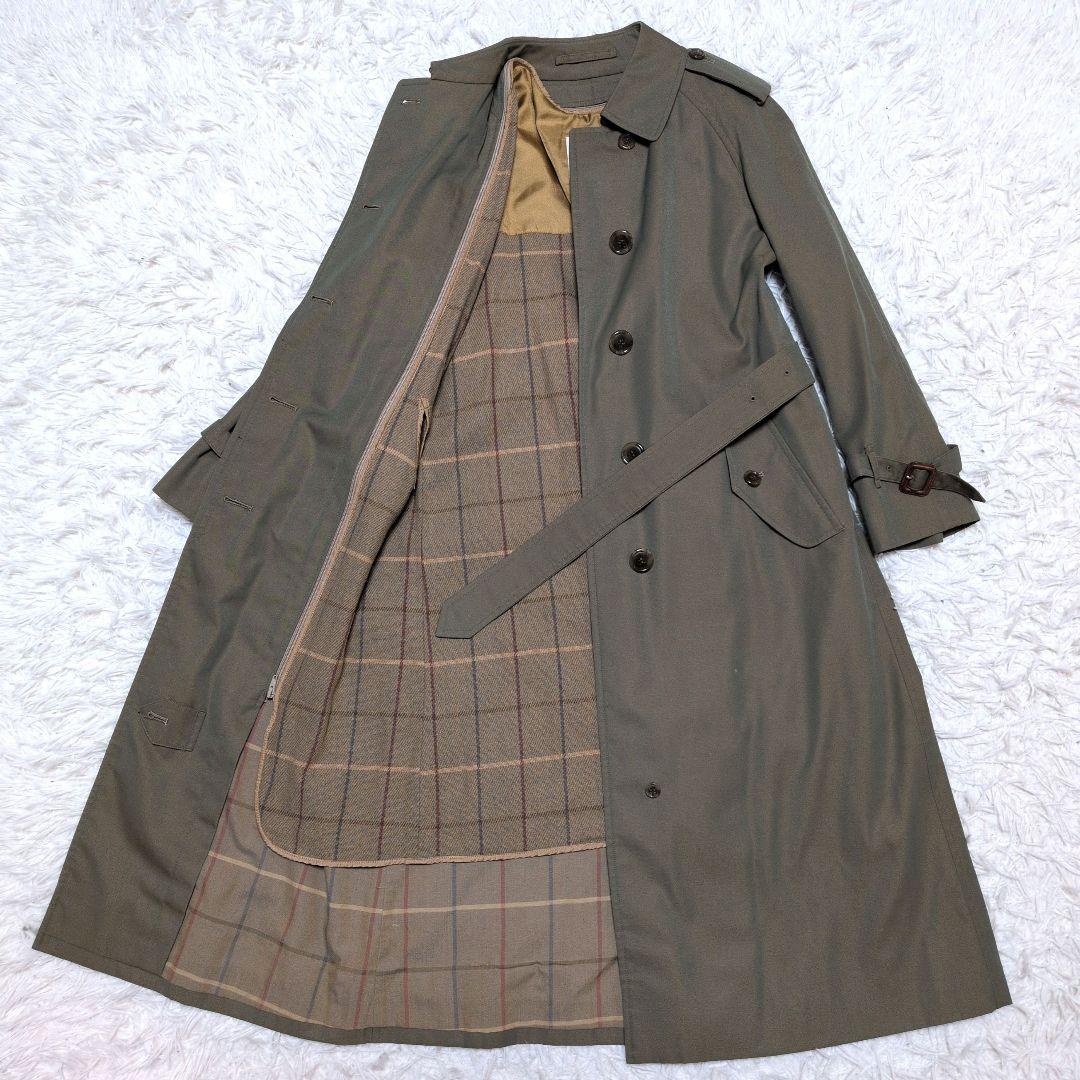 【美品】バーバリー☆玉蟲色　ライナー　ベルト　シングル　トレンチコート