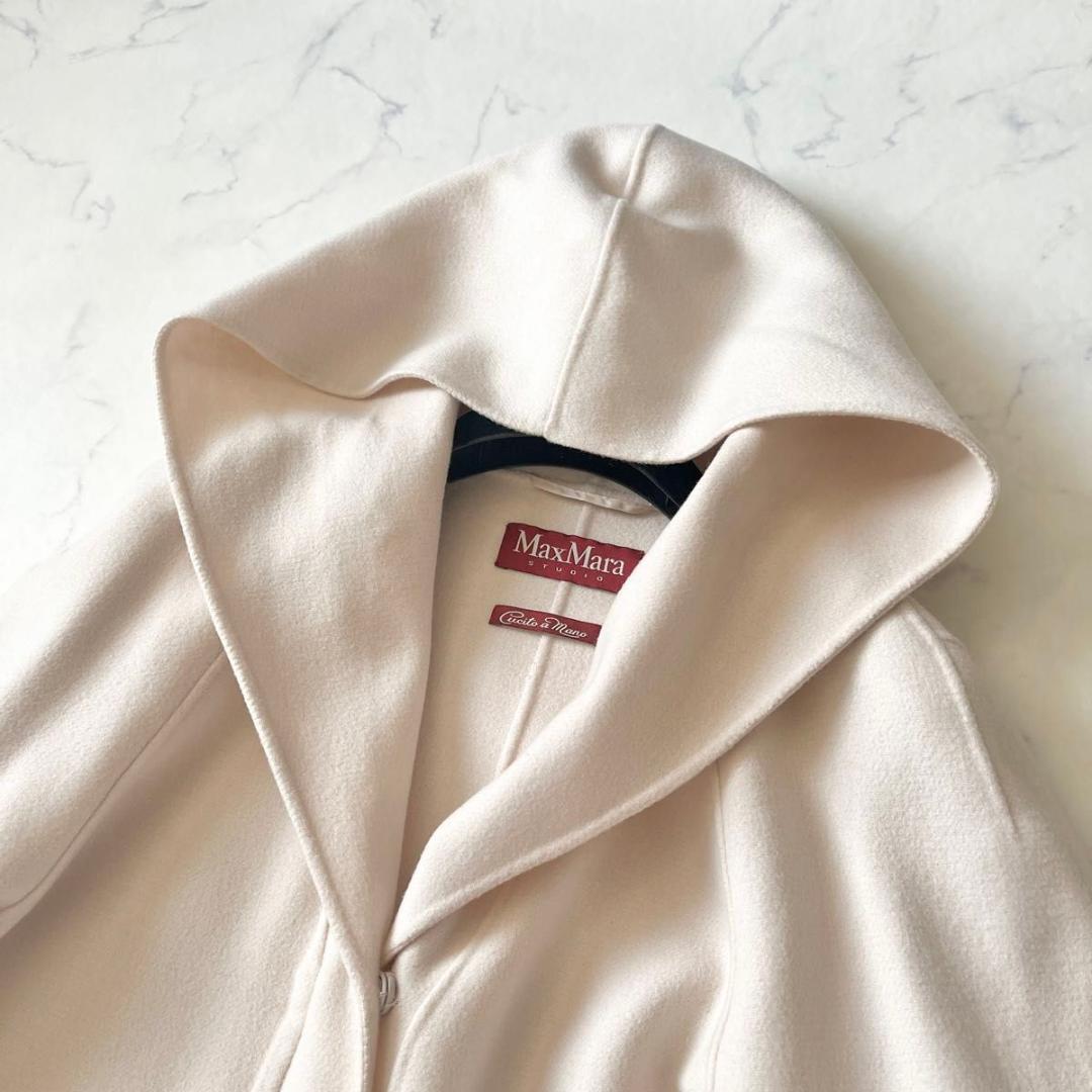 マックスマーラ クチートアマーノ ダブルフェイスコート アイボリー 42 XL