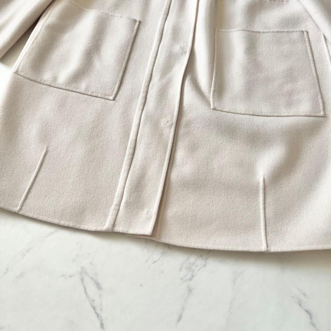 マックスマーラ クチートアマーノ ダブルフェイスコート アイボリー 42 XL