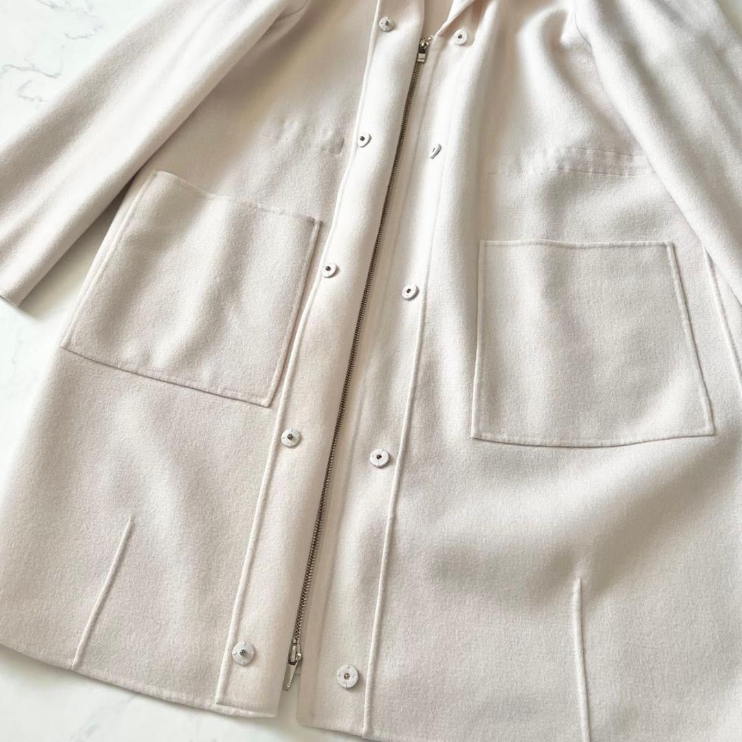 マックスマーラ クチートアマーノ ダブルフェイスコート アイボリー 42 XL