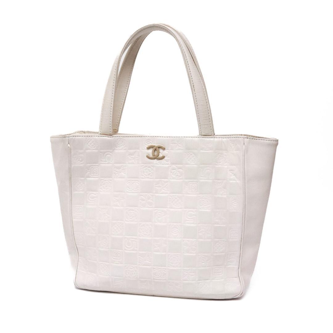 CHANEL 　ハンドバッグ　アイコンライン　チョコバー　ココマーク レザー