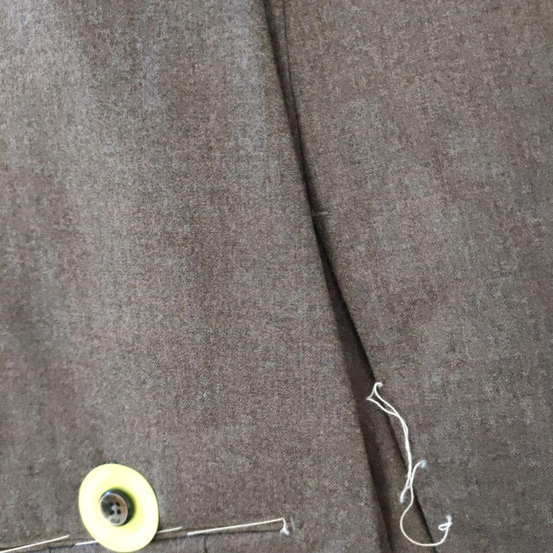 PT01ブラウン ワンタックフロント スラックス 44