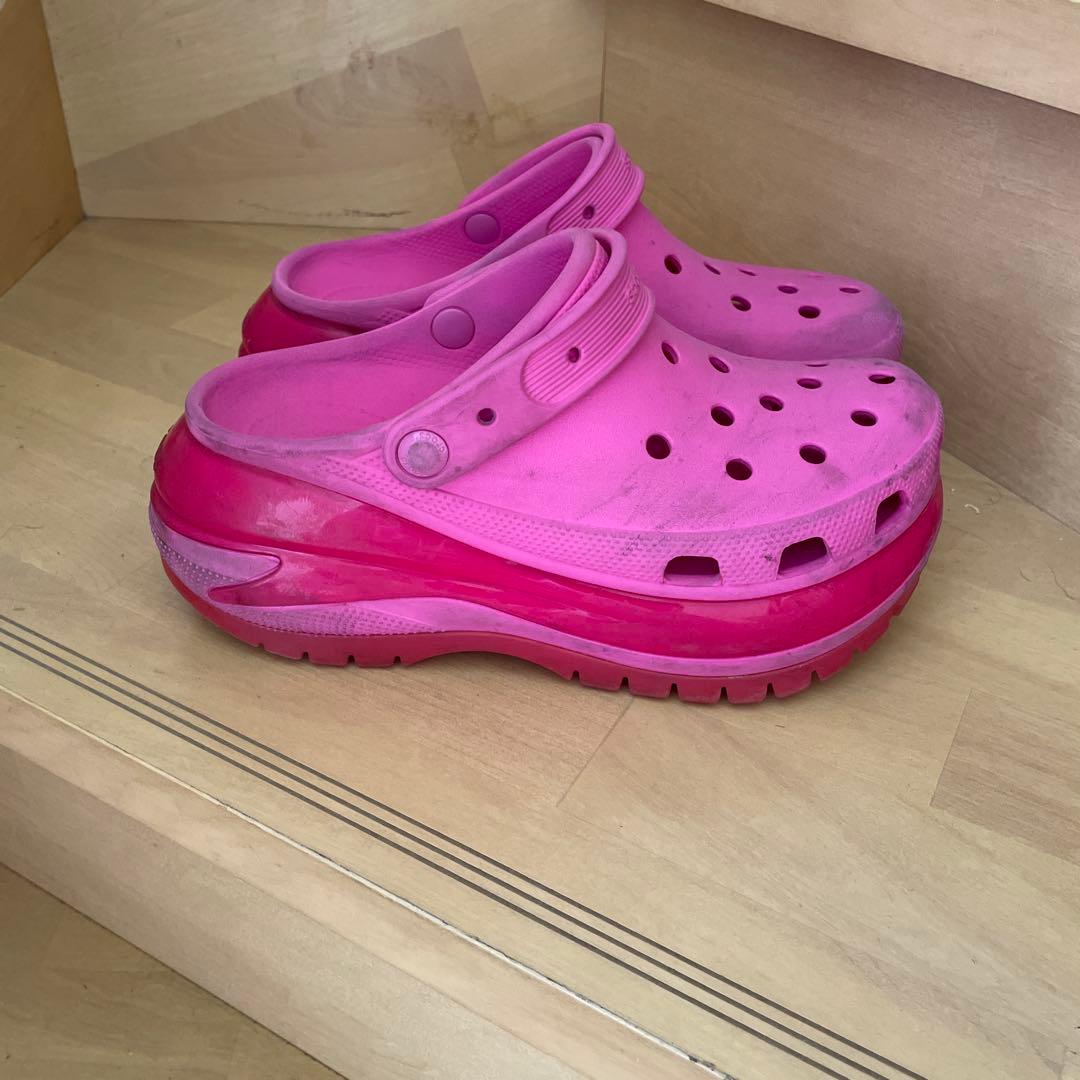 【即日発送】crocs mega crush clog pink27cm