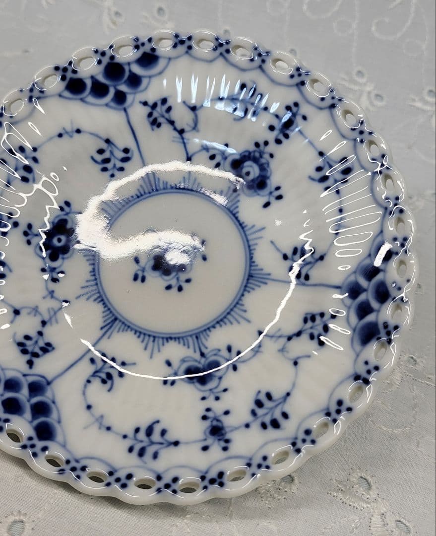 未使用✨レア✨ロイヤルコペンハーゲン ブルーフルーテッド フルレース 豆皿 小皿