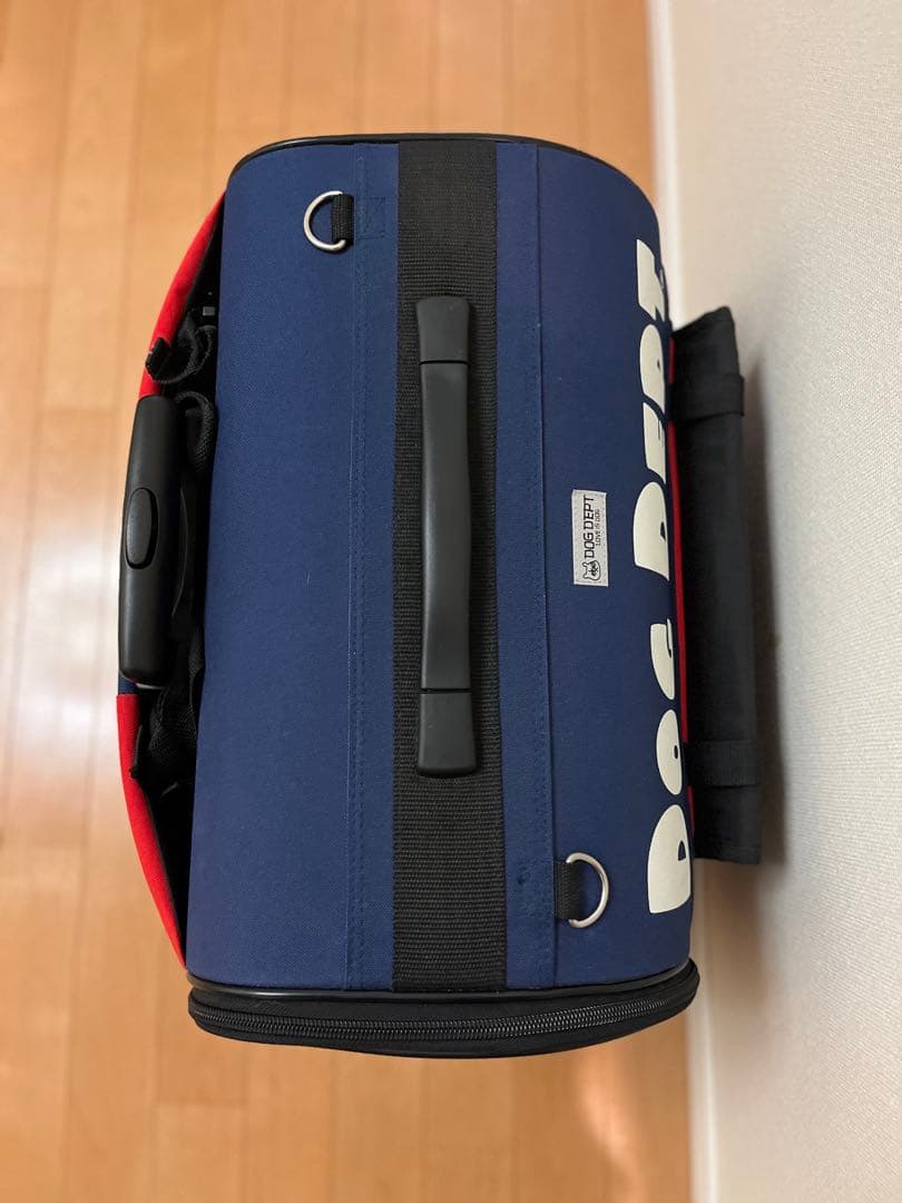 DOG DEPT キャリーバッグ ネイビー/レッド