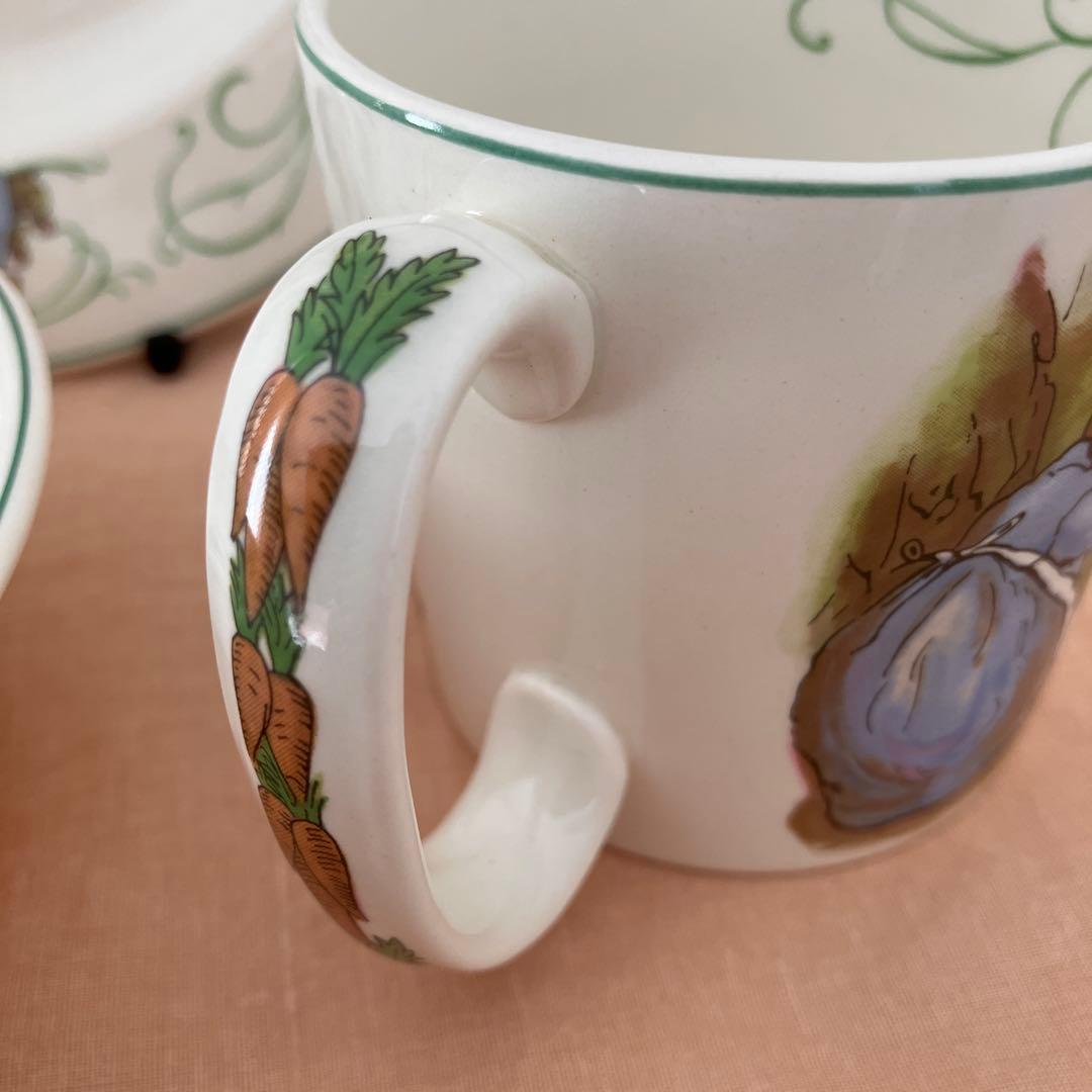 ウエッジウッド ピーターラビット　グリーンライン　マグカップ　プレート