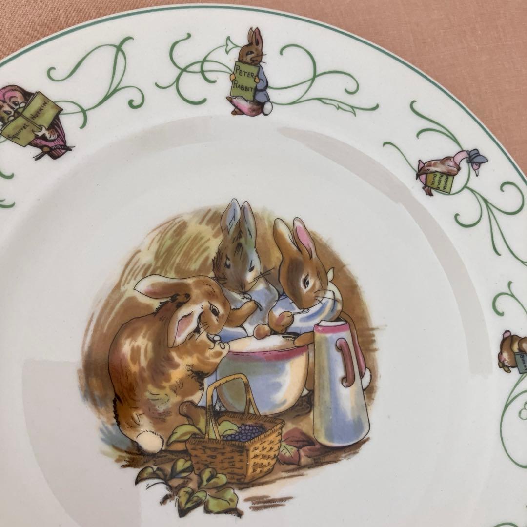 ウエッジウッド ピーターラビット　グリーンライン　マグカップ　プレート