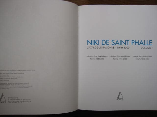 Niki De Saint Phalle　ニキ・ド・サンファル　カタログ　レゾネ