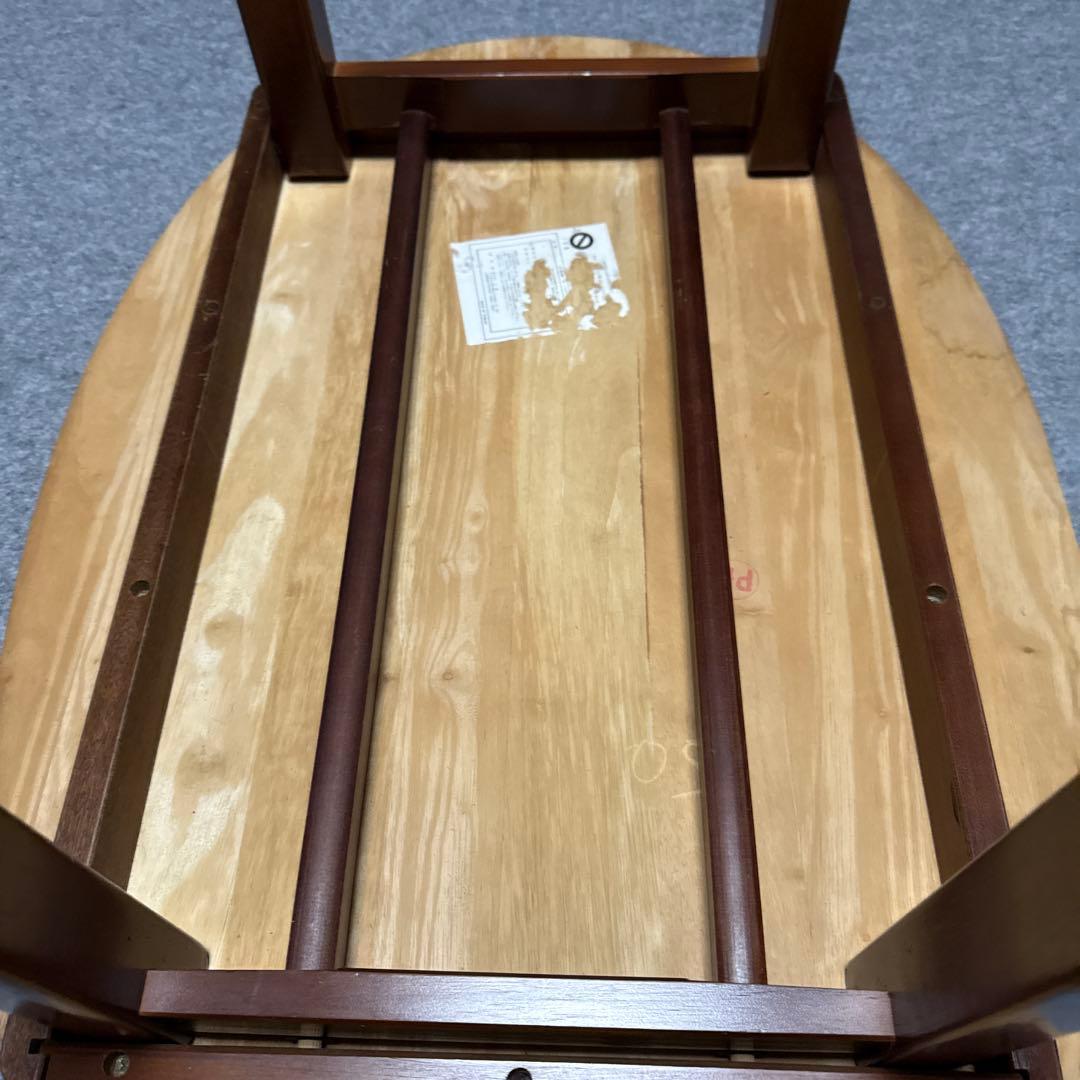 ⭕️即日発送　アンティーク　楕円形木製折りたたみテーブル ダークブラウン