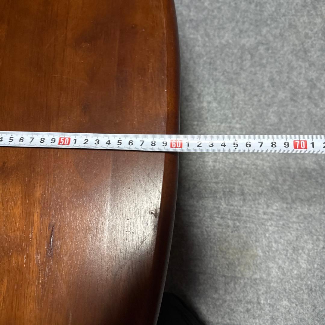 ⭕️即日発送　アンティーク　楕円形木製折りたたみテーブル ダークブラウン